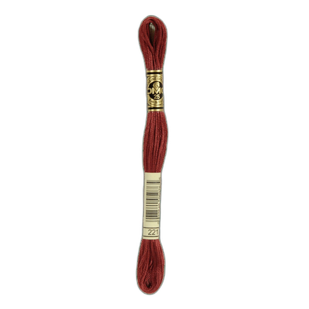 DMC 221 Very Dark Shell Pink Stranded Cotton Embroidery Floss