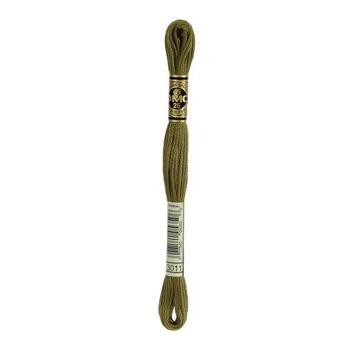 DMC 3011 Dark Khaki Green Stranded Cotton Embroidery Floss