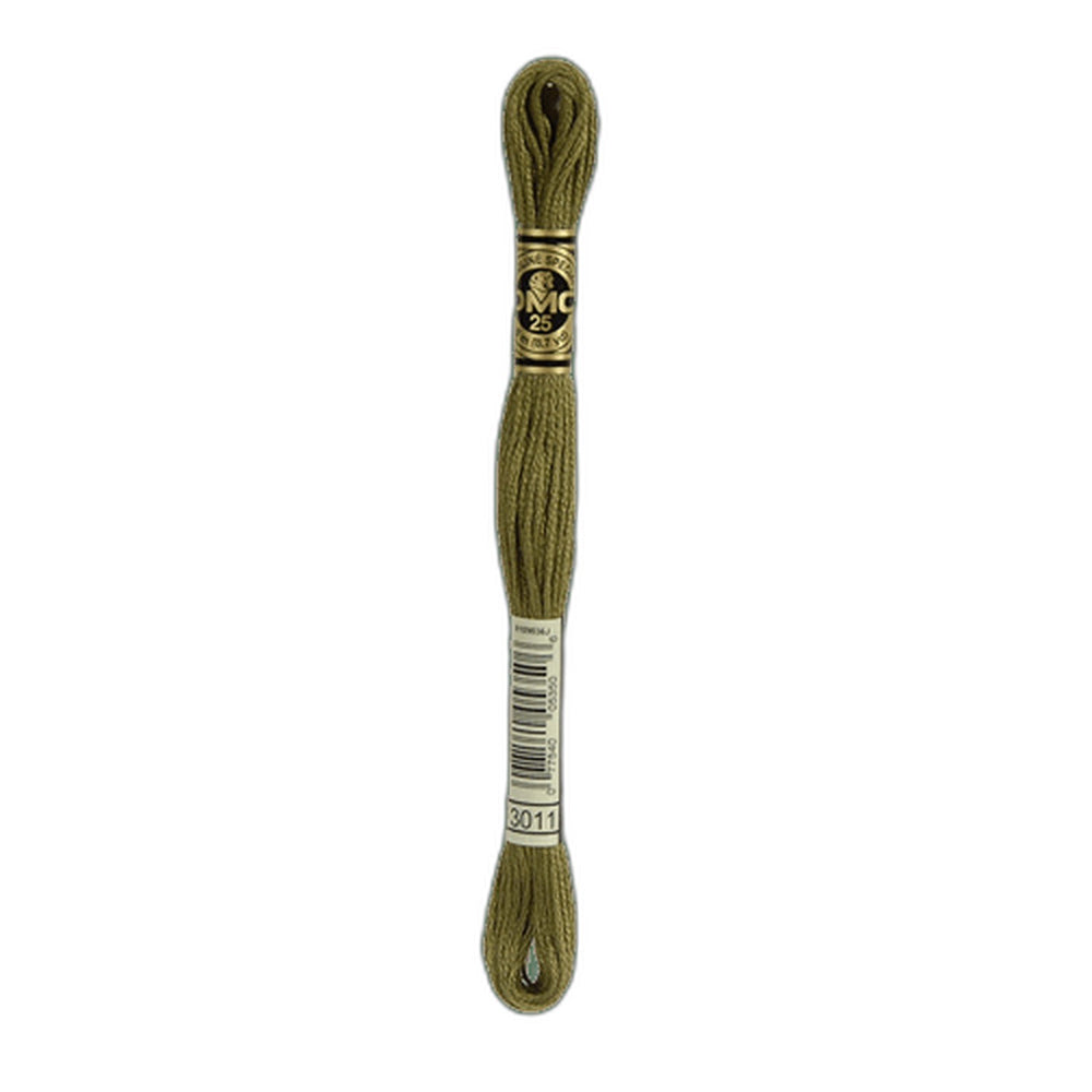 DMC 3011 Dark Khaki Green Stranded Cotton Embroidery Floss