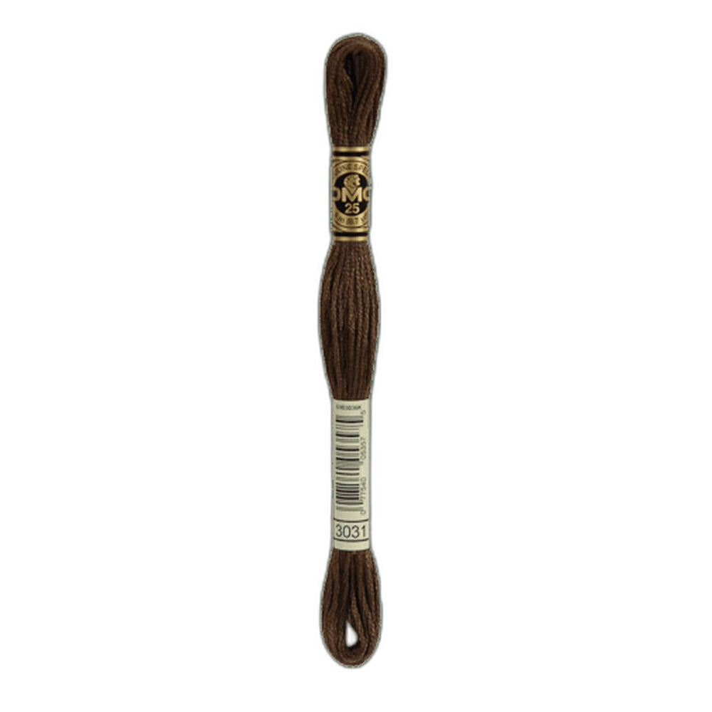 DMC 3031 Very Dark Mocha Brown Stranded Cotton Embroidery Floss