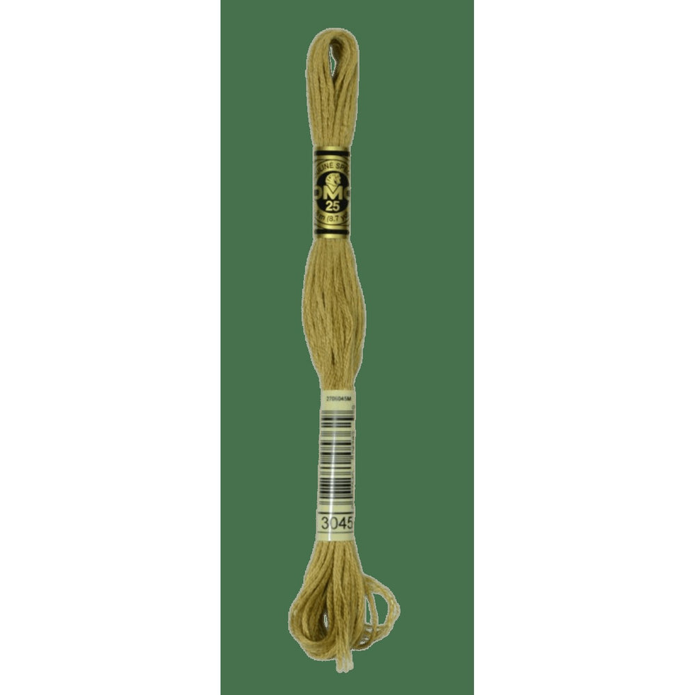 DMC 3045 Dark Yellow Beige Stranded Cotton Embroidery Floss