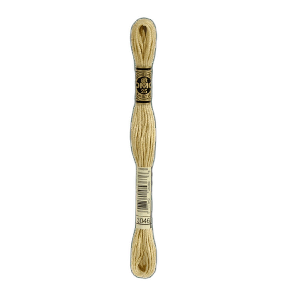 DMC 3046 Medium Yellow Beige Stranded Cotton Embroidery Floss