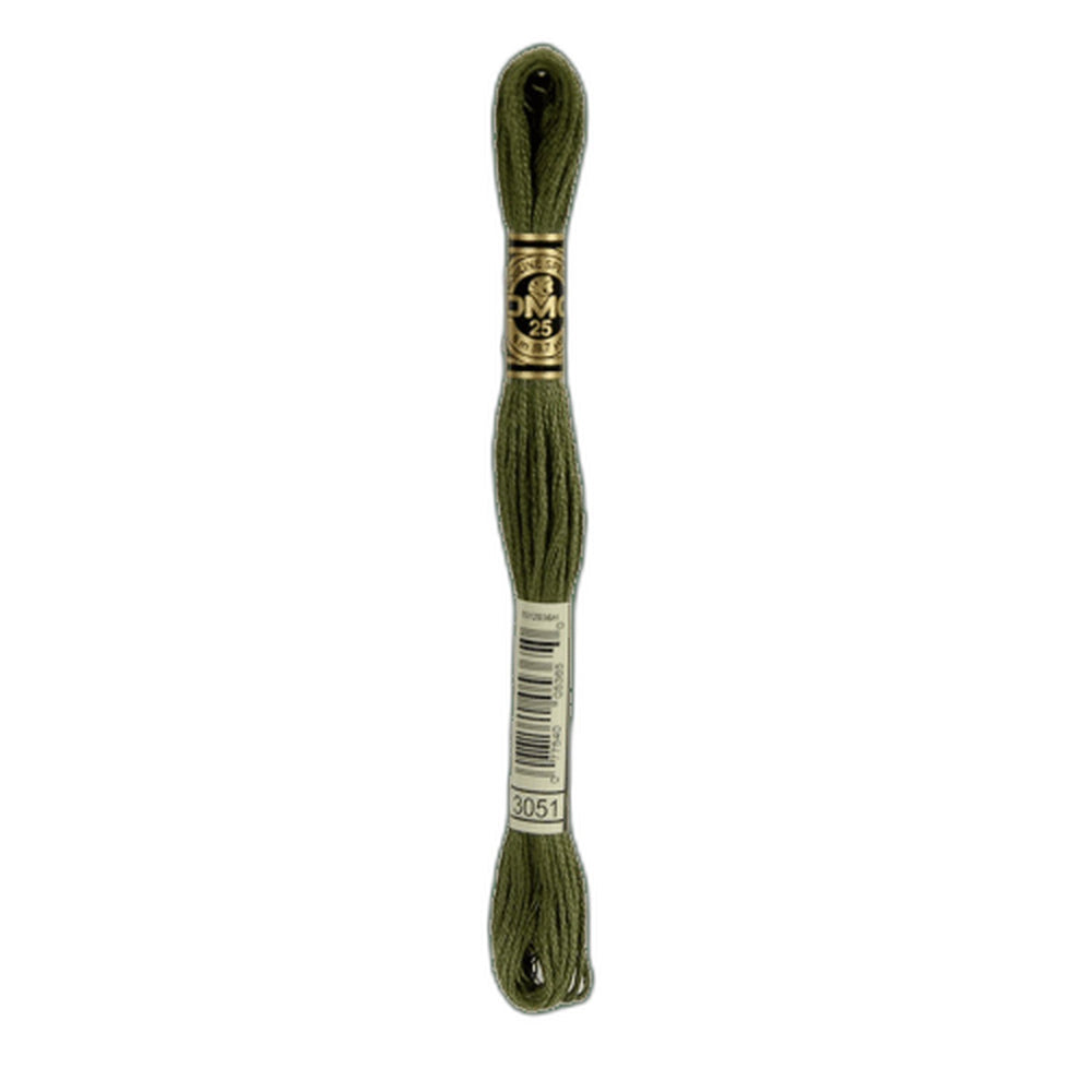 DMC 3051 Dark Green Grey Stranded Cotton Embroidery Floss