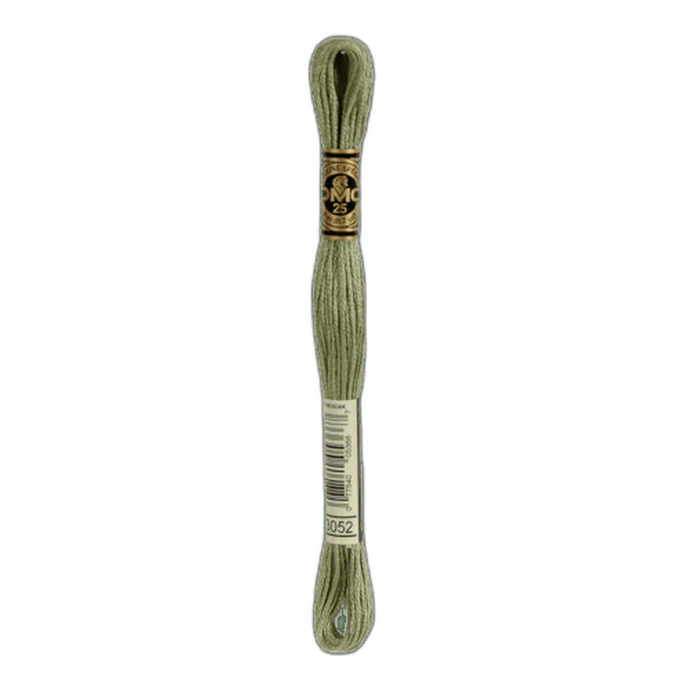 DMC 3052 Medium Green Grey Stranded Cotton Embroidery Floss
