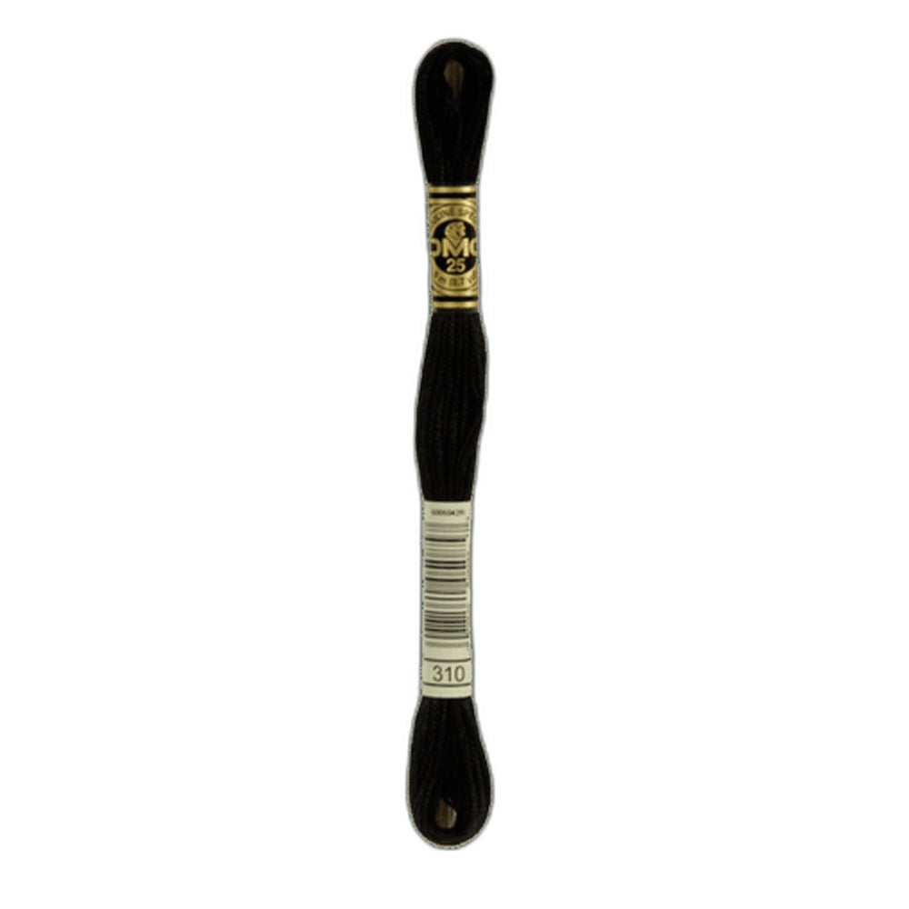 DMC 310 Black Stranded Cotton Embroidery Floss