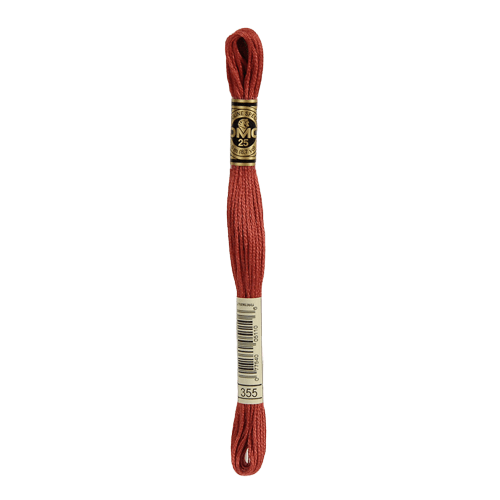 DMC 355 Dark Terra Cotta Stranded Cotton Embroidery Floss