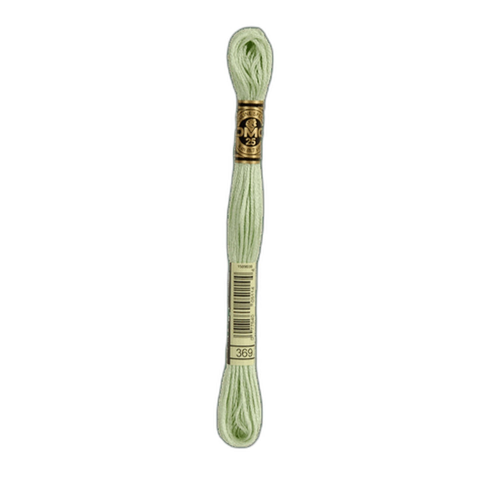 DMC 369 Very Light Pistachio Green Stranded Cotton Embroidery Floss
