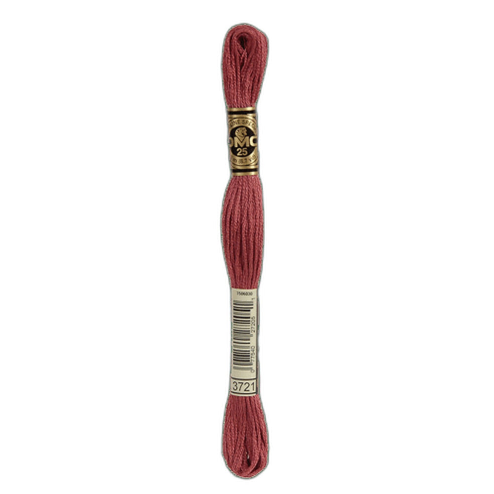 DMC 3721 Dark Shell Pink Stranded Cotton Embroidery Floss