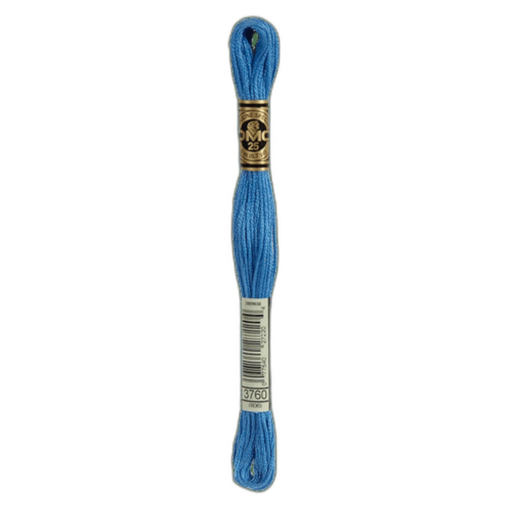 DMC 3760 Medium Wedgewood Blue Stranded Cotton Embroidery Floss