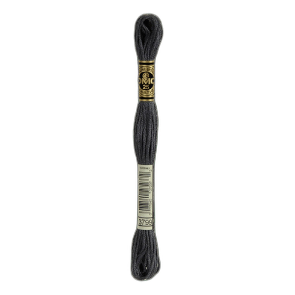 DMC 3799 Very Dark Pewter Grey Stranded Cotton Embroidery Floss