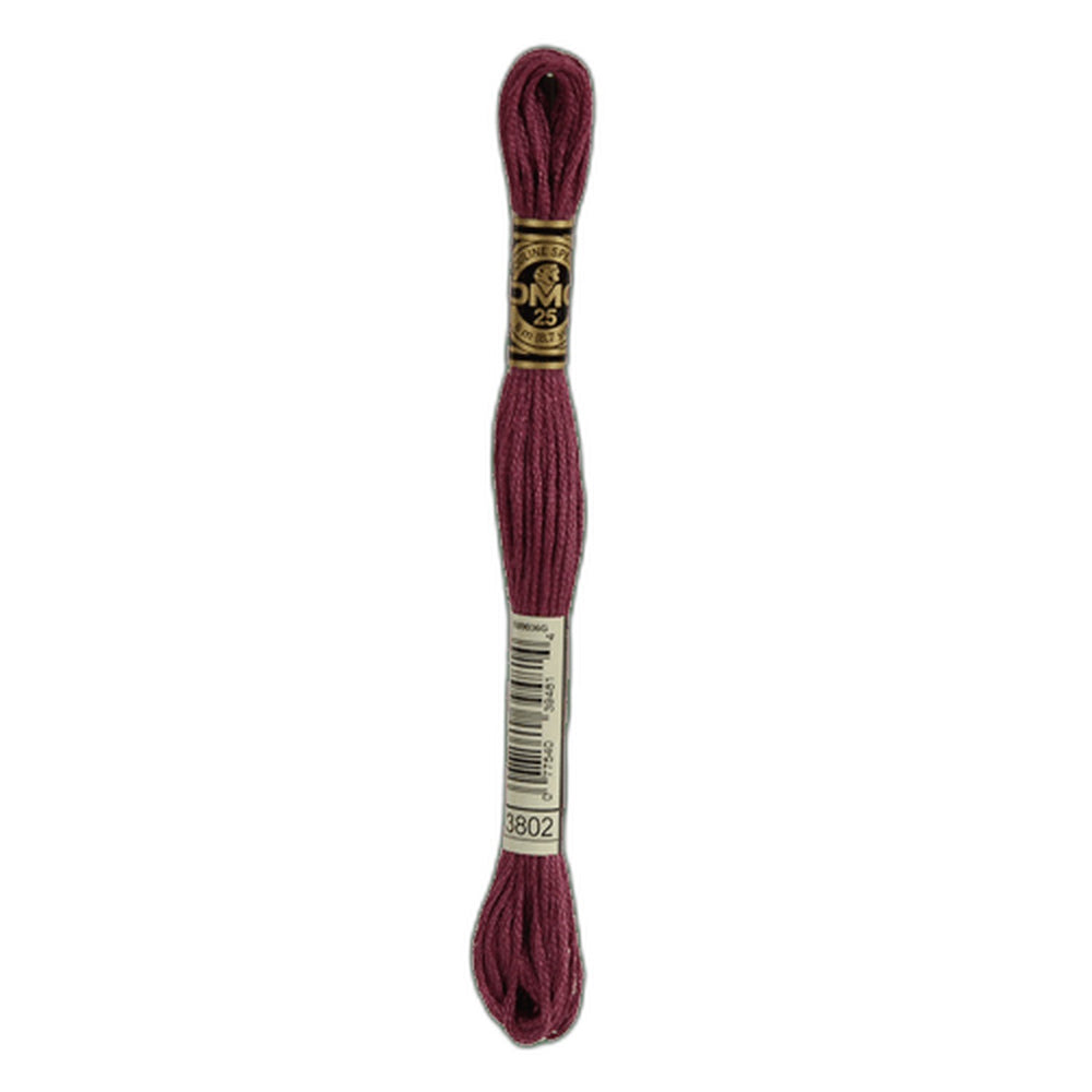 DMC 3802 Very Dark Antique Mauve Stranded Cotton Embroidery Floss