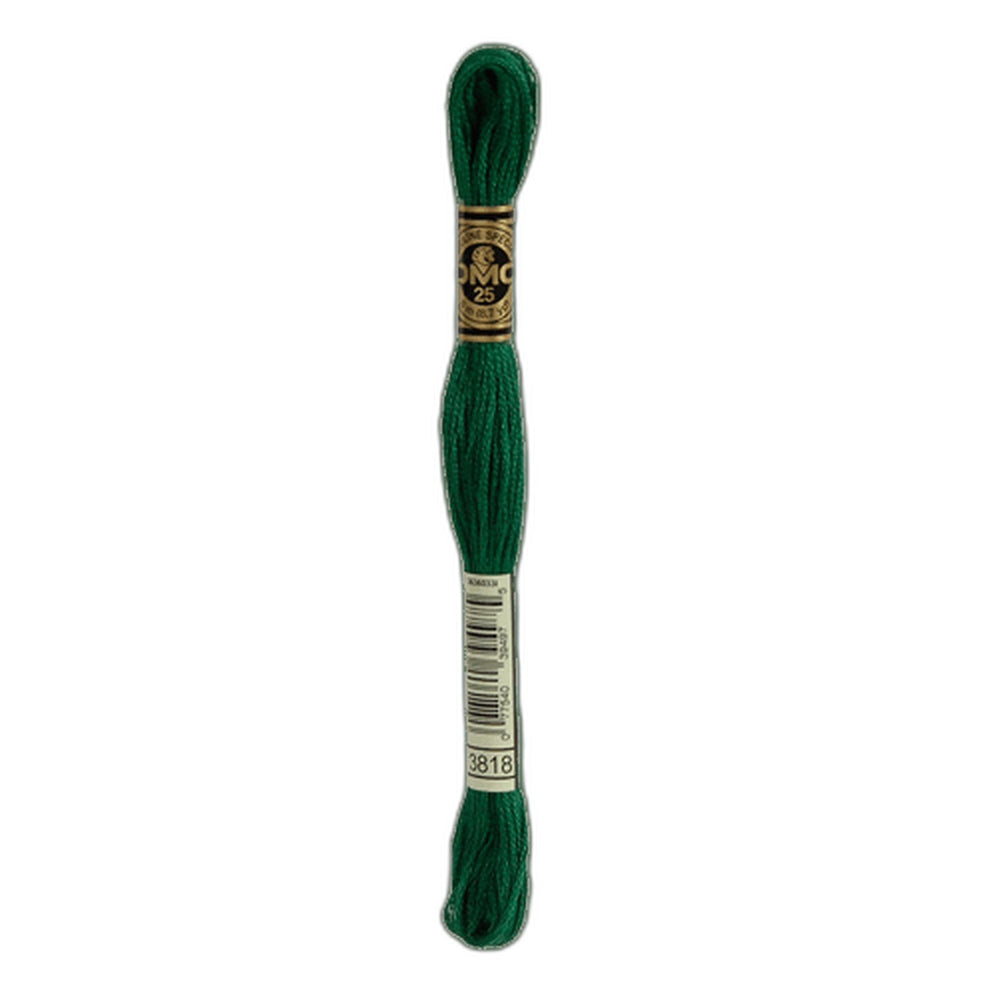 DMC 3818 Ultra Very Dark Emerald Green Stranded Cotton Embroidery Floss