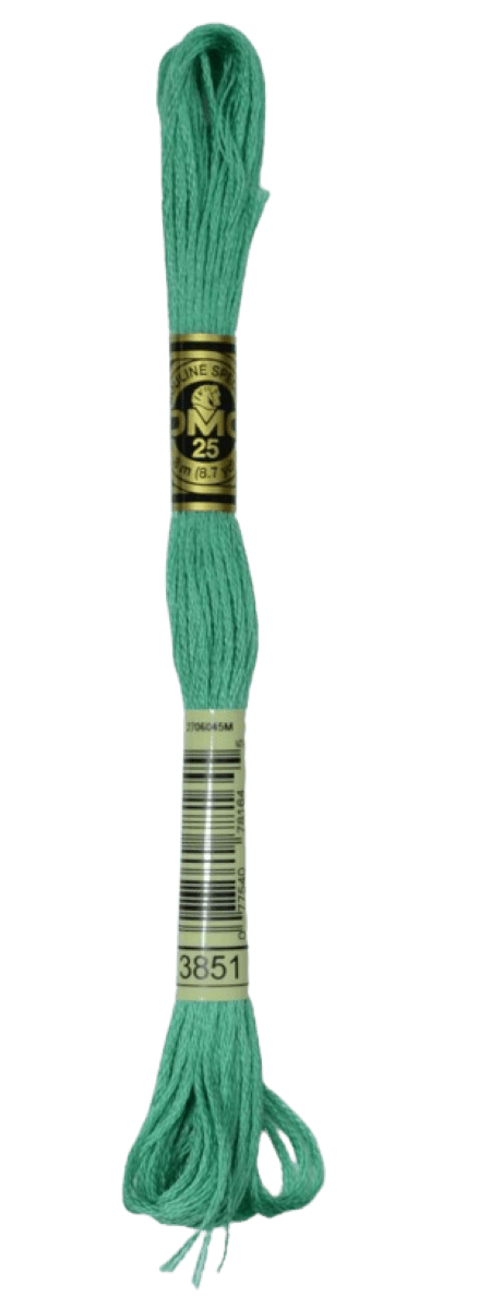 DMC 3851 Light Bright Green Stranded Cotton Embroidery Floss