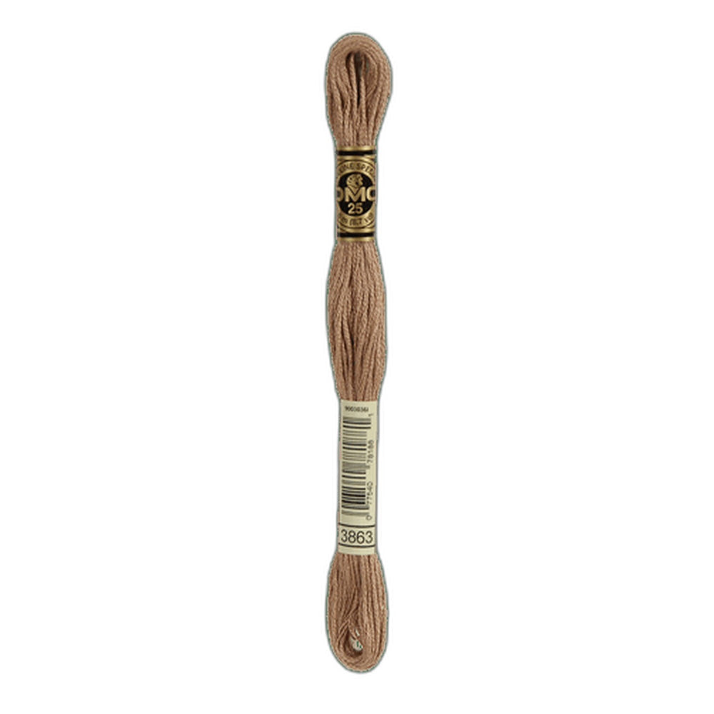DMC 3863 Medium Mocha Beige Stranded Cotton Embroidery Floss