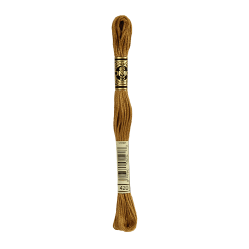 DMC 420 Dark Hazelnut Brown Stranded Cotton Embroidery Floss