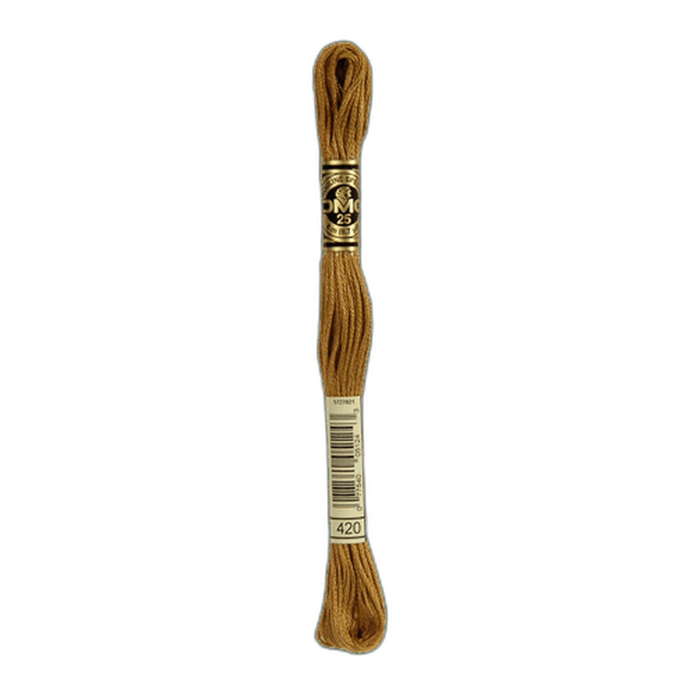 DMC 420 Dark Hazelnut Brown Stranded Cotton Embroidery Floss