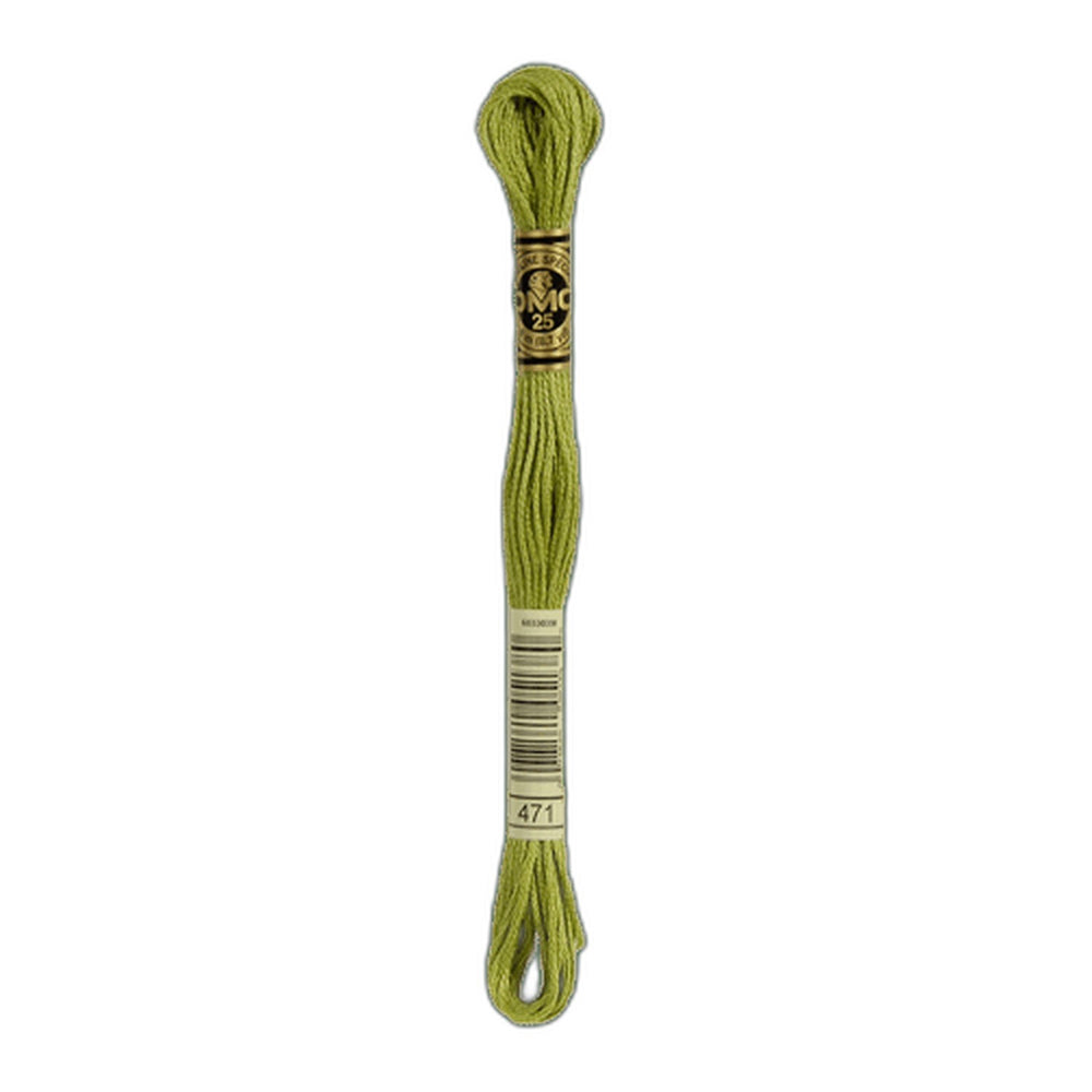 DMC 471 Very Light Avocado Green Stranded Cotton Embroidery Floss