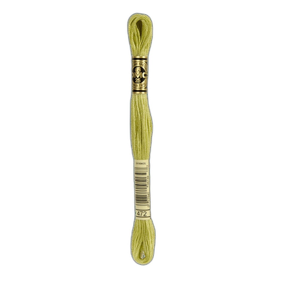 DMC 472 Ultra Light Avocado Green Stranded Cotton Embroidery Floss