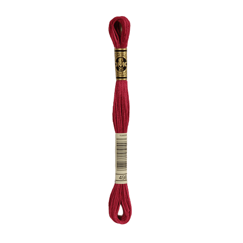 DMC 498 Dark Red Stranded Cotton Embroidery Floss