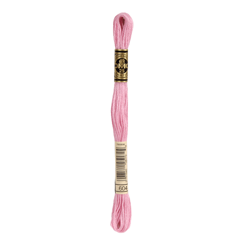 DMC 604 Light Cranberry Stranded Cotton Embroidery Floss