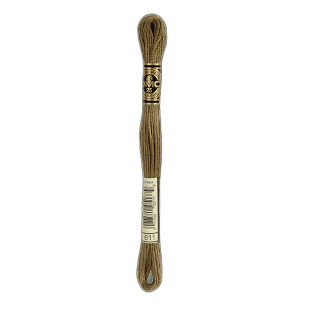 DMC 611 Drab Brown Stranded Cotton Embroidery Floss