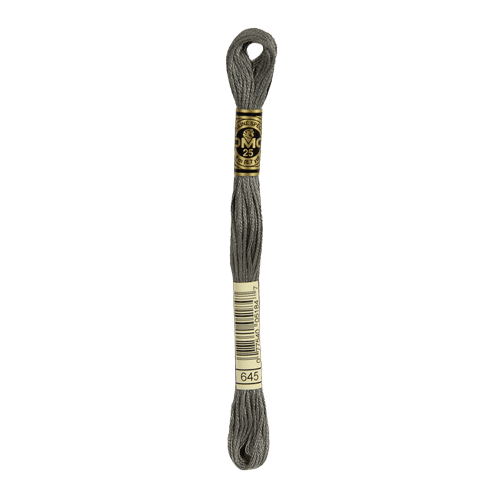 DMC 645 Very Dark Beaver Grey Stranded Cotton Embroidery Floss