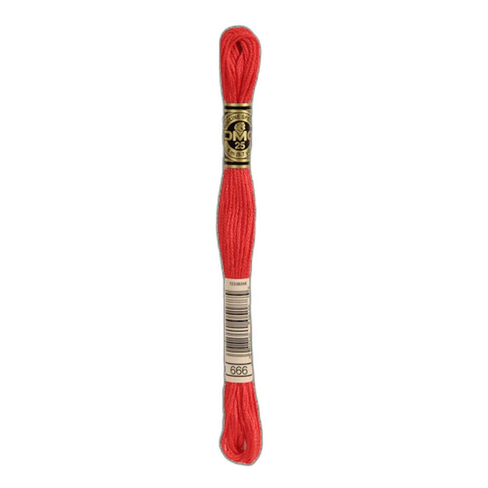 DMC 666 Bright Red Stranded Cotton Embroidery Floss