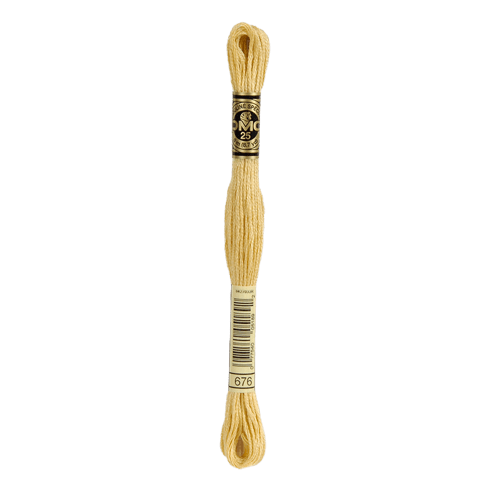 DMC 676 Light Old Gold Stranded Cotton Embroidery Floss