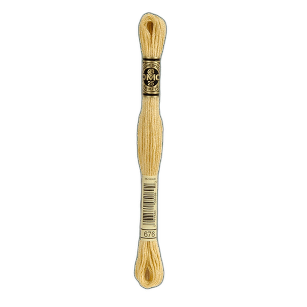 DMC 676 Light Old Gold Stranded Cotton Embroidery Floss