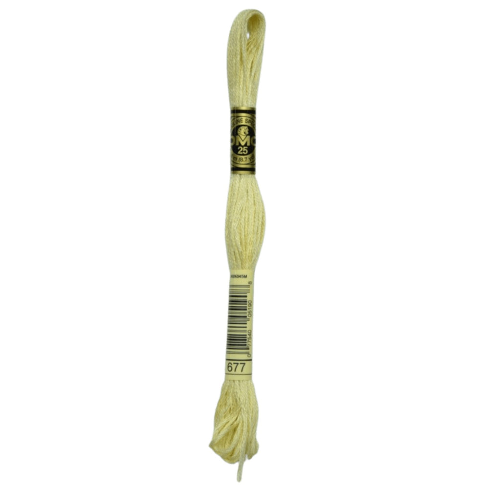 DMC 677 Very Light Old Gold Stranded Cotton Embroidery Floss