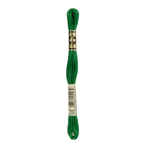 DMC 700 Bright Green Stranded Cotton Embroidery Floss