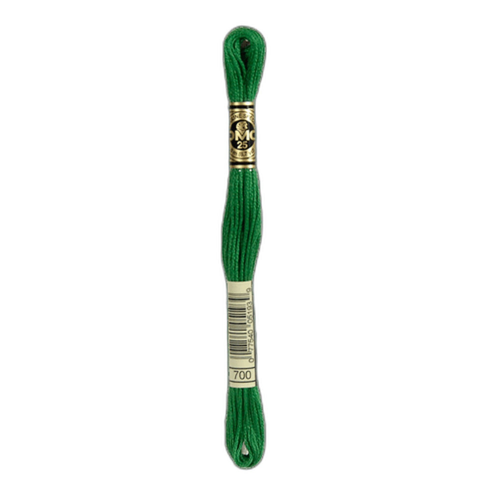 DMC 700 Bright Green Stranded Cotton Embroidery Floss