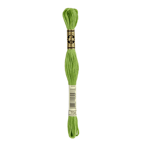 DMC 704 Bright Chartreuse Stranded Cotton Embroidery Floss