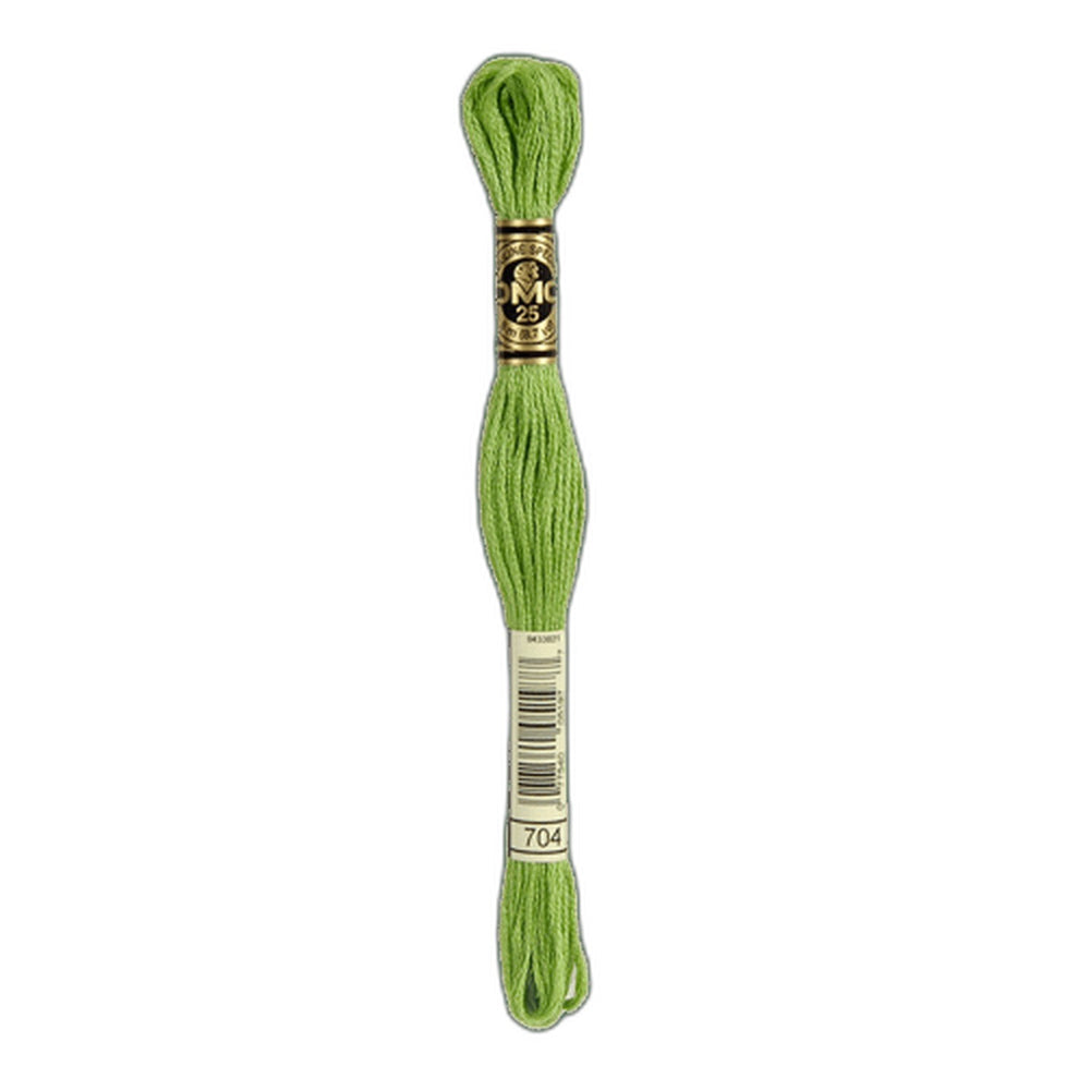 DMC 704 Bright Chartreuse Stranded Cotton Embroidery Floss