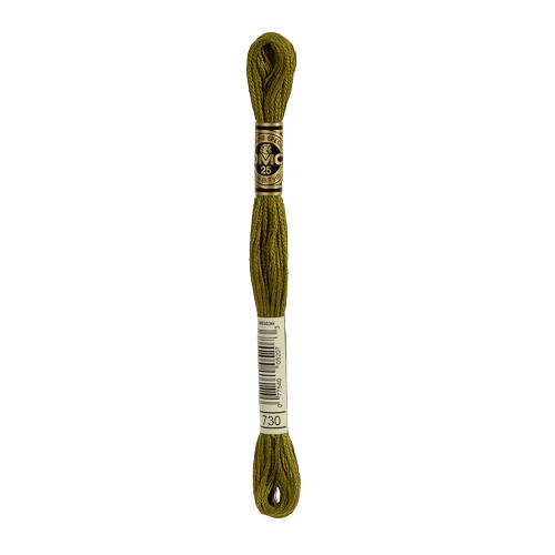 DMC 730 Very Dark Olive Green Stranded Cotton Embroidery Floss