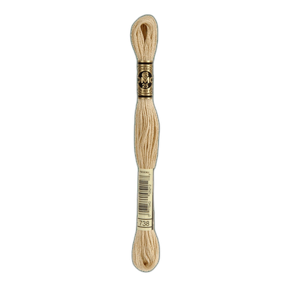 DMC 738 Very Light Tan Stranded Cotton Embroidery Floss