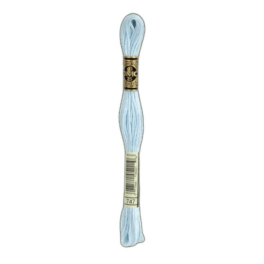 DMC 747 Very Light Sky Blue Stranded Cotton Embroidery Floss
