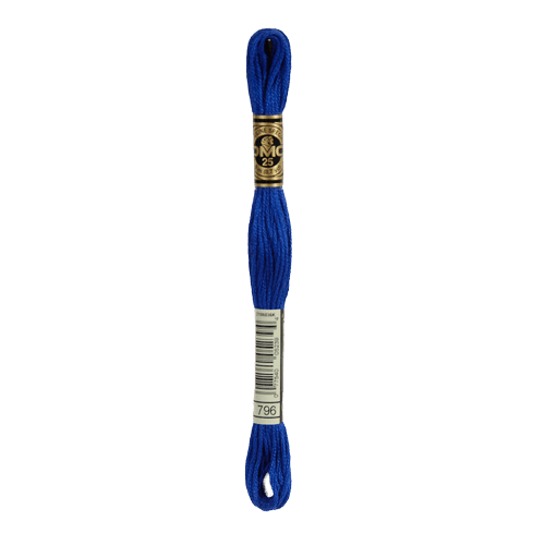 DMC 796 Dark Royal Blue Stranded Cotton Embroidery Floss