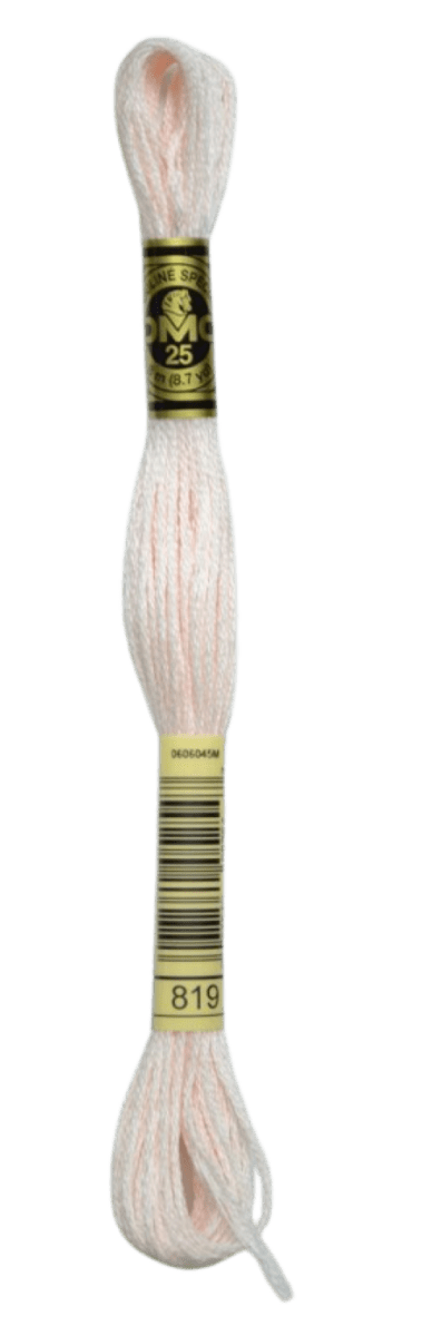 DMC 819 Light Baby Pink Stranded Cotton Embroidery Floss