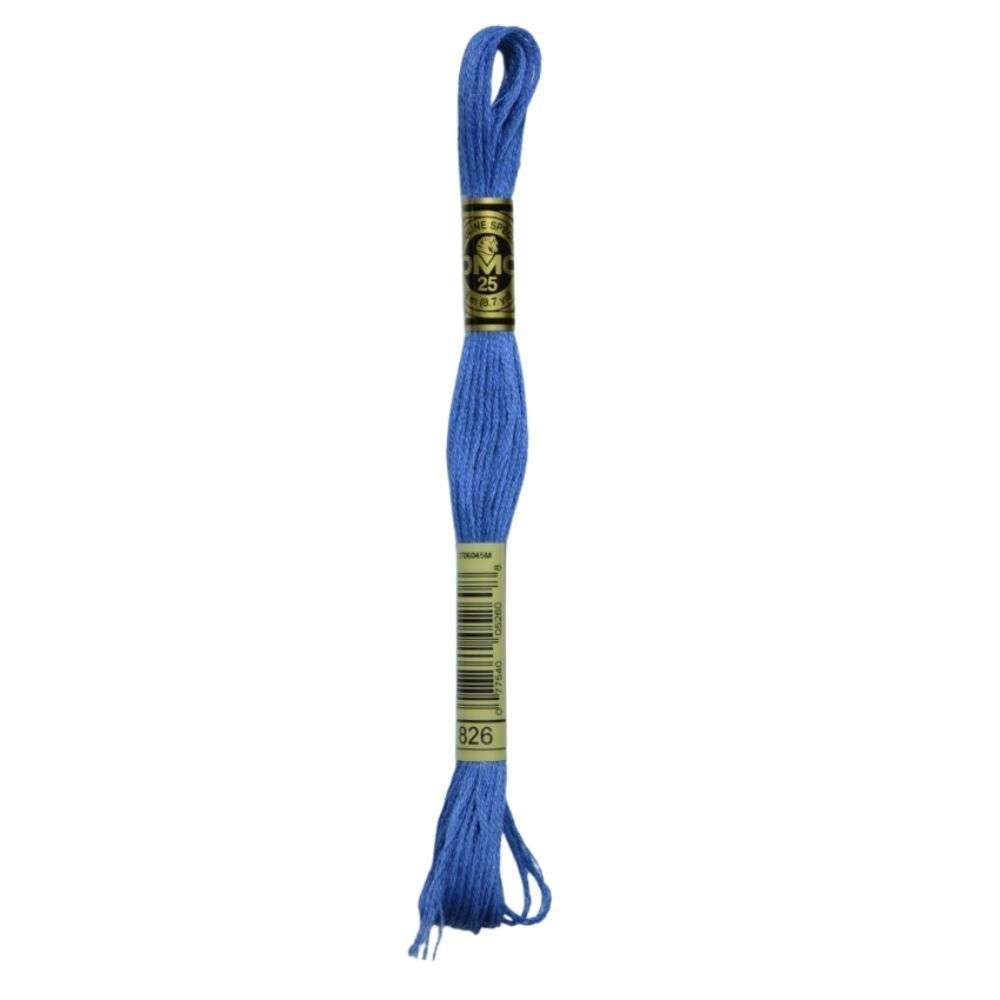 DMC 826 Medium Blue Stranded Cotton Embroidery Floss