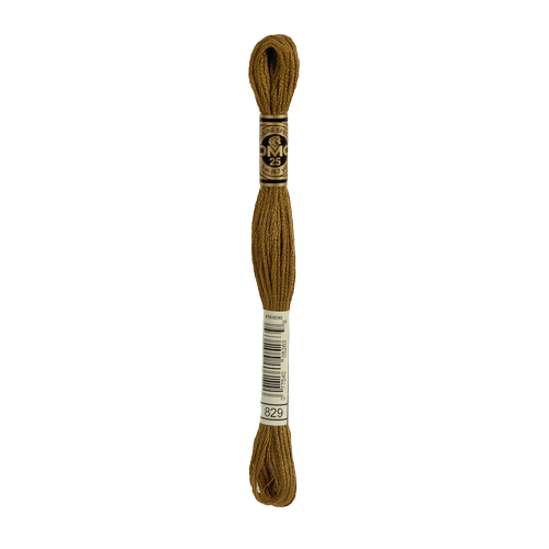 DMC 829 Very Dark Golden Olive Stranded Cotton Embroidery Floss