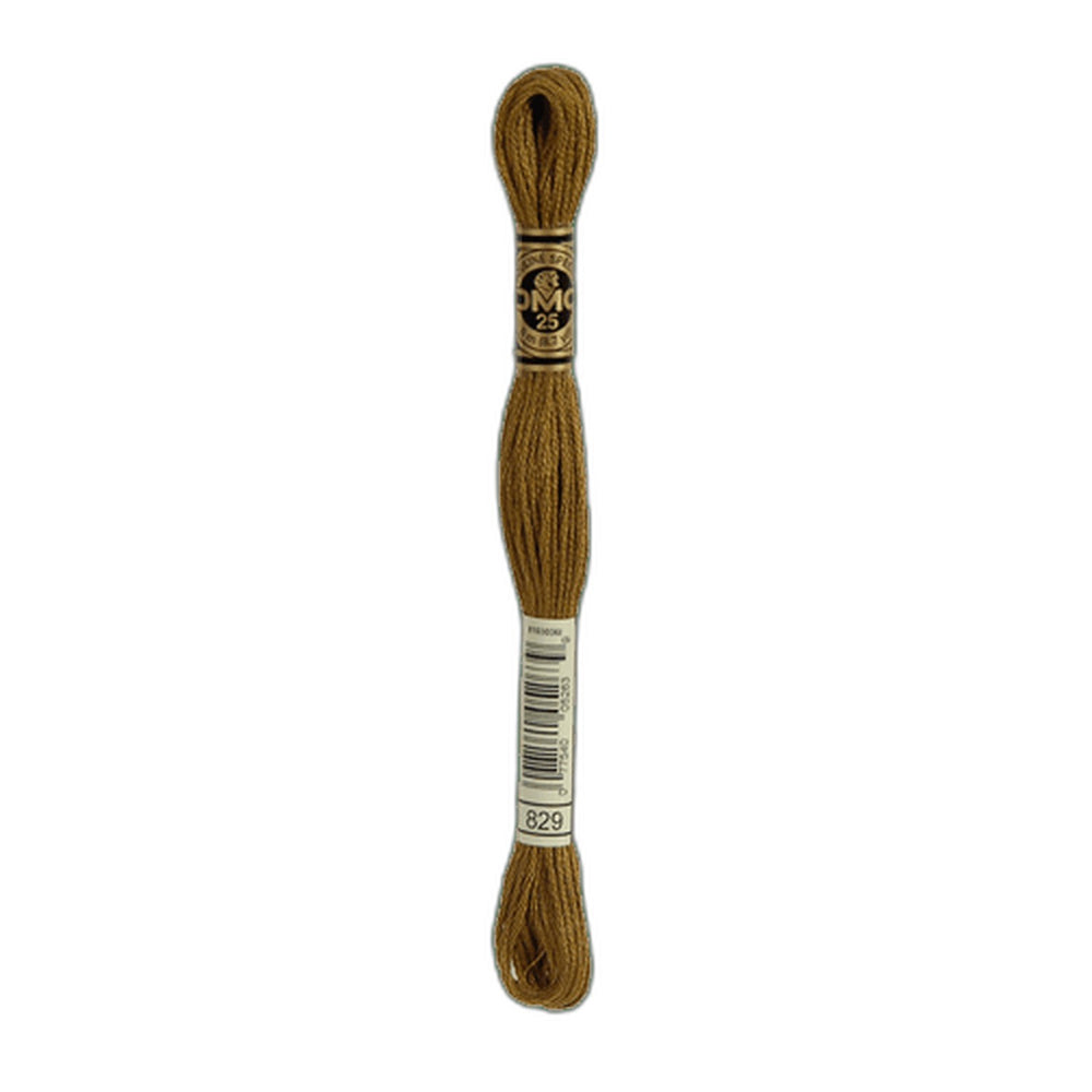 DMC 829 Very Dark Golden Olive Stranded Cotton Embroidery Floss