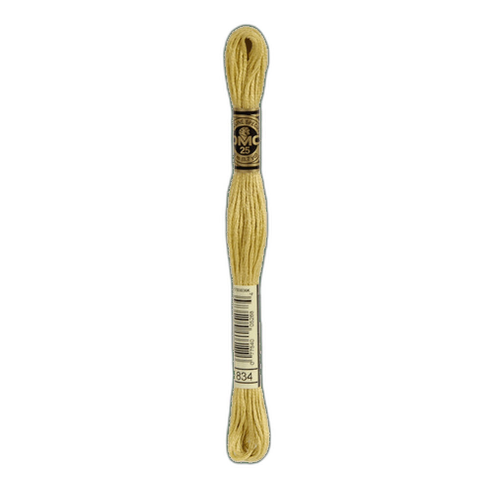 DMC 834 Very Light Golden Olive Stranded Cotton Embroidery Floss