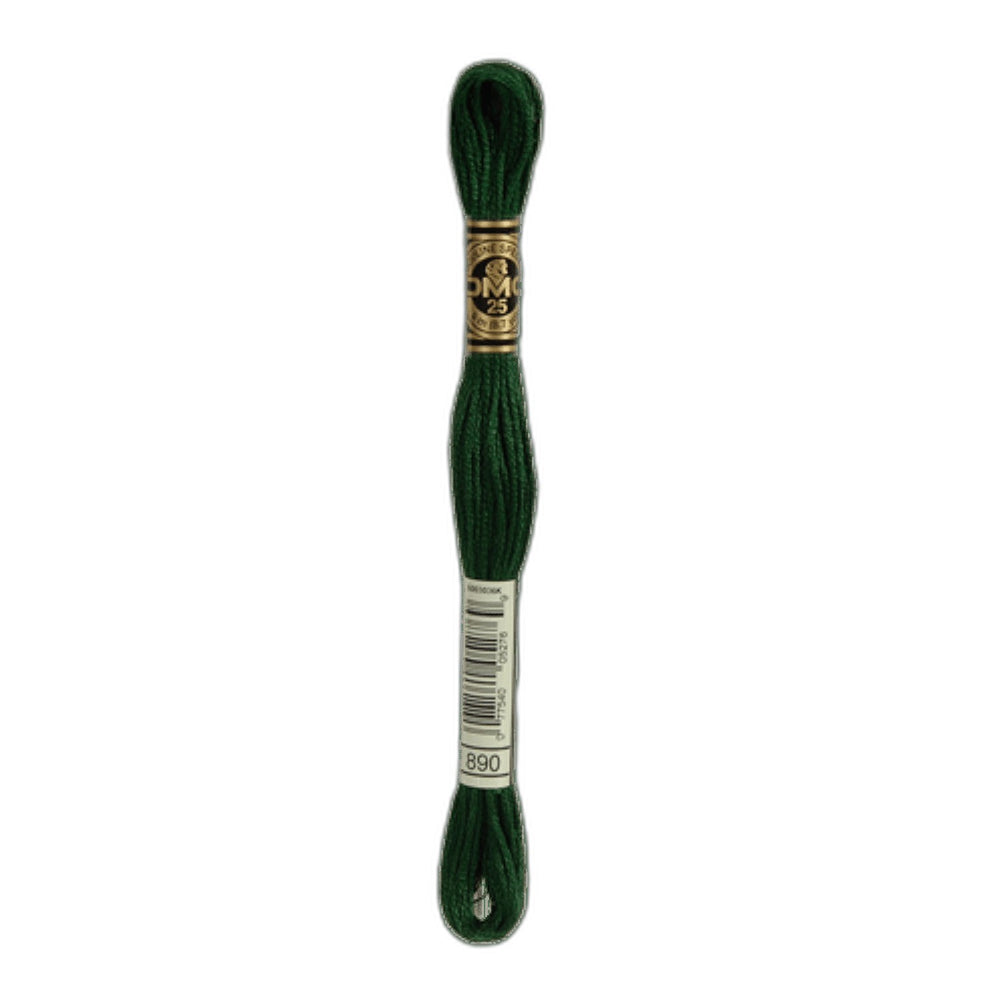 DMC 890 Ultra Dark Pistachio Green Stranded Cotton Embroidery Floss