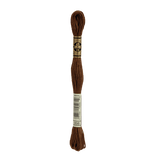 DMC 898 Very Dark Coffee Brown Stranded Cotton Embroidery Floss
