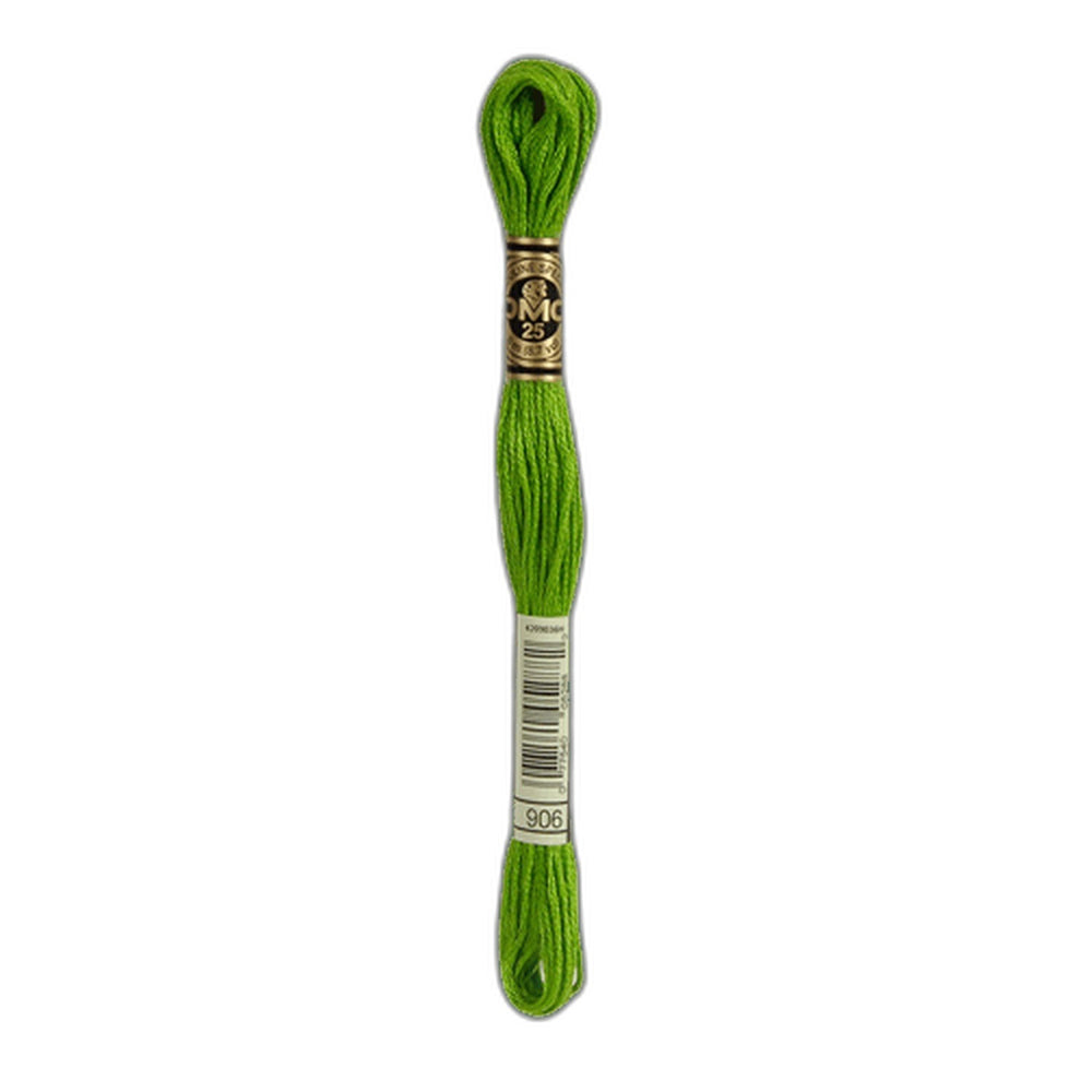 DMC 906 Medium Parrot Green Stranded Cotton Embroidery Floss