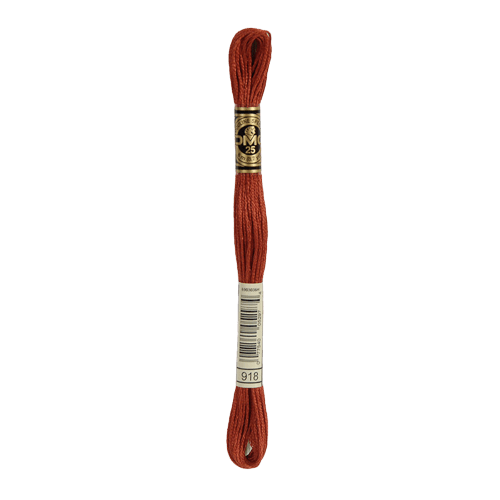 DMC 918 Dark Red Copper Stranded Cotton Embroidery Floss
