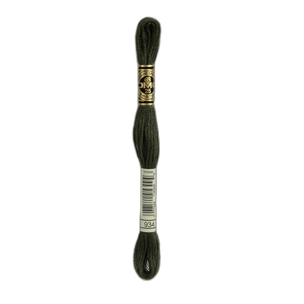DMC 934 Black Avocado Green Stranded Cotton Embroidery Floss