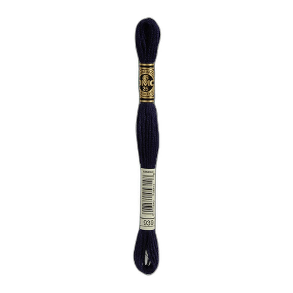 DMC 939 Very Dark Navy Blue Stranded Cotton Embroidery Floss