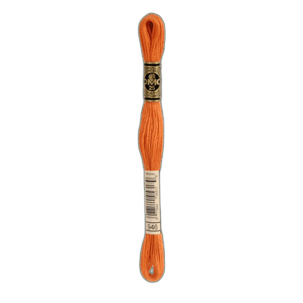 DMC 946 Medium Burnt Orange Stranded Cotton Embroidery Floss